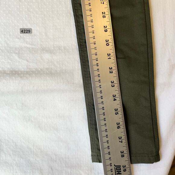 Lascana Women Skinny Khaki Pants size 2 US Olive Green Mid Rise Stretch NWT - Picture 3 of 11